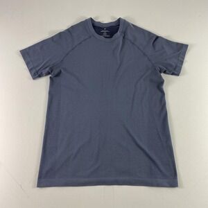 Fabletics Shirt Mens Medium Blue Performance Athletic Tee Vented Lightweight